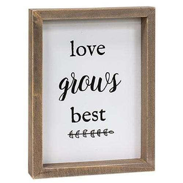 3/Set, Love Grows Best Framed Signs - The Fox Decor